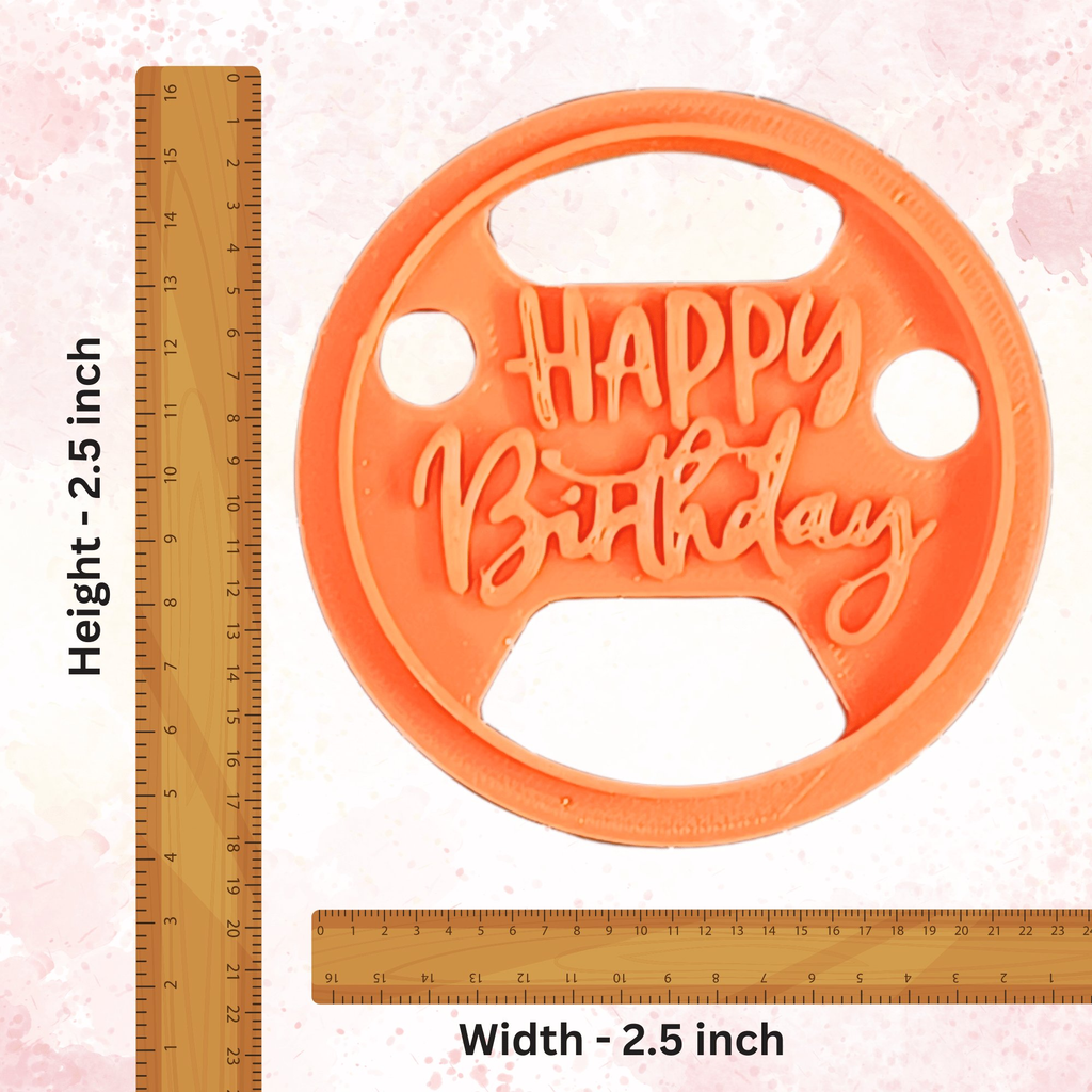 Confect Celebration Stencils Toppers Cutters | Celebration Topper Cutter (Happy Birthday 01) | Grocsy