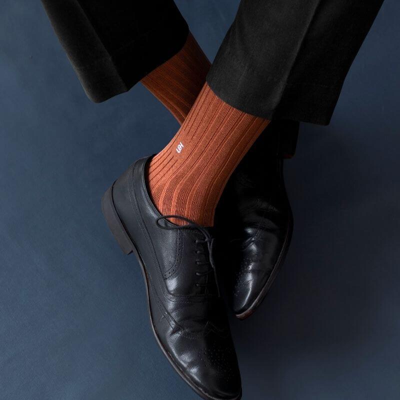Socksoho Luxury Men Socks Resilient Brown Edition | Grocsy
