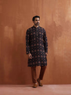 trueBrowns Men's Black Printed Kurta | Grocsy