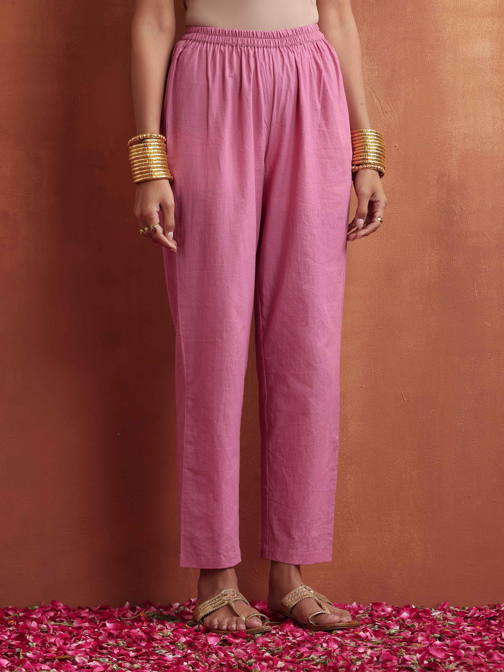 trueBrowns Pink Geometric Print Kurta Co-ord Set | Grocsy