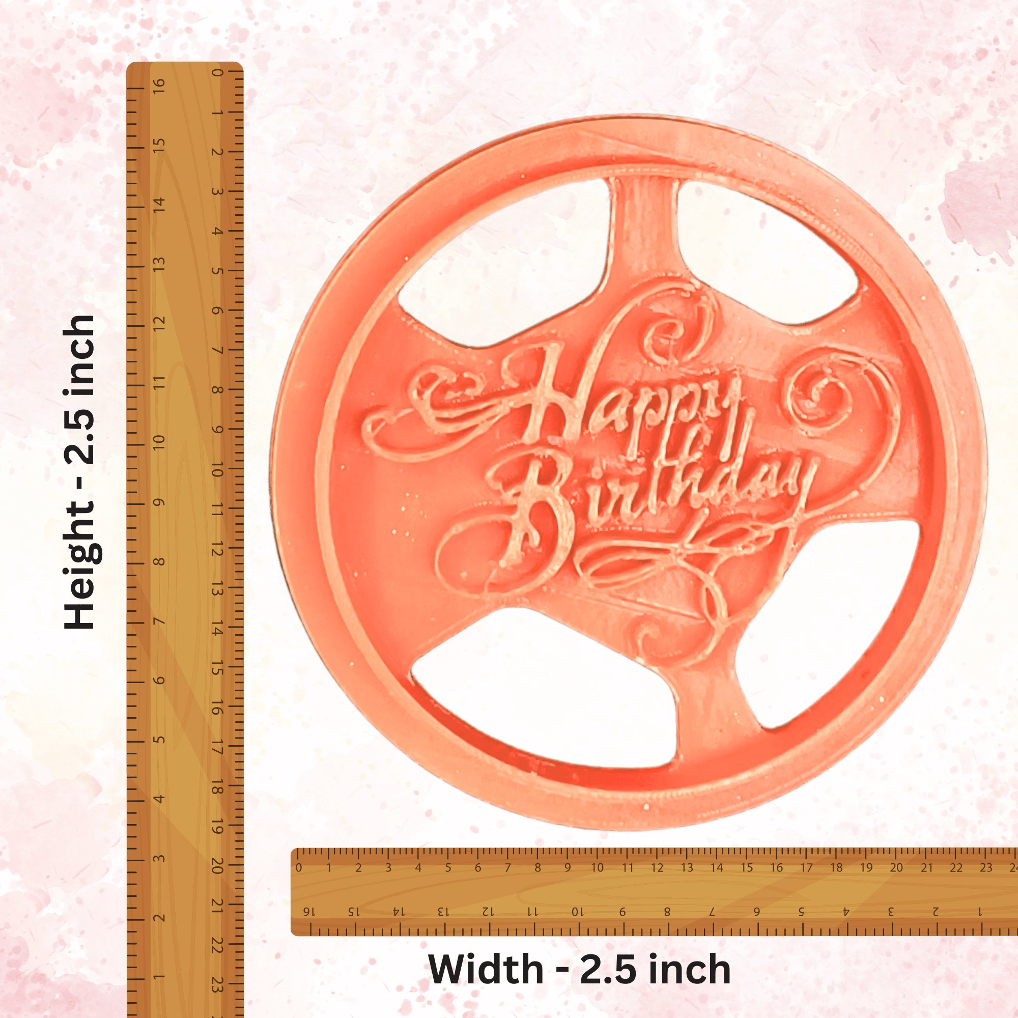 Confect Toppers Cutters | Congratulations Topper Cutter | Fondant Cutter | Celebration Topper Cutter | (Happy Birthday 03) | Grocsy