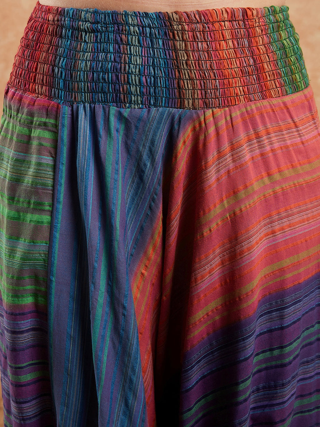 InWeave Women's Blue Multi Colour Harem Pant | Grocsy