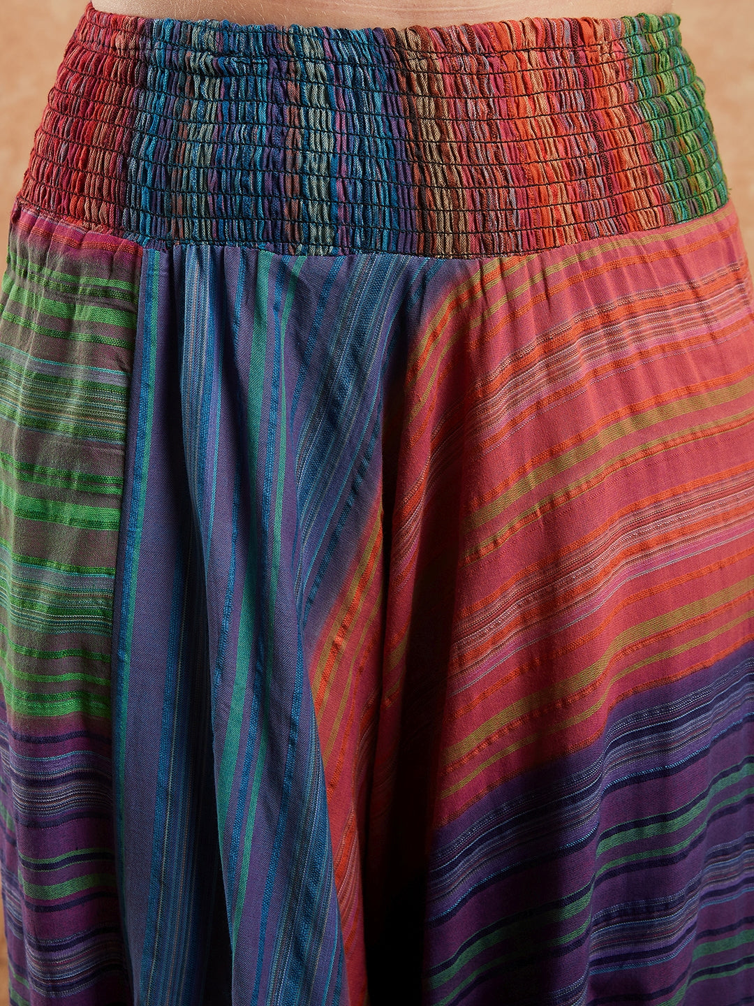 InWeave Women's Blue Multi Colour Harem Pant | Grocsy