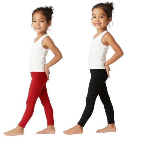 Chilins Lycra Black,Red Cotton Legging for Girls | Grocsy