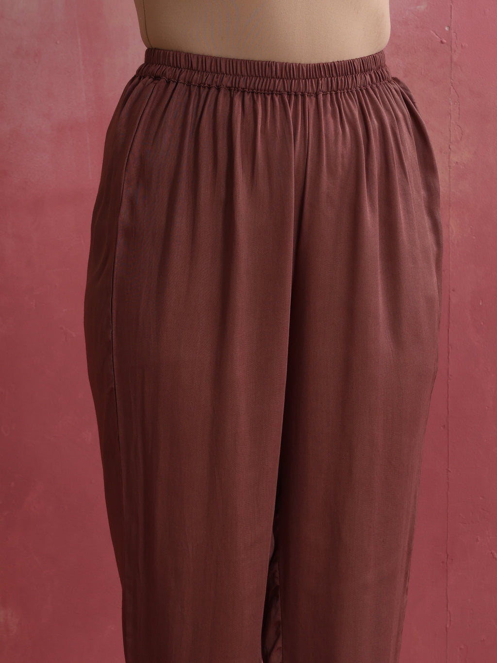 trueBrowns Brown Modal High low Kurta Set | Grocsy