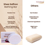 Patanjali Shea- Saffron Cream Bathing Bar 125g (B3 G1) | Grocsy