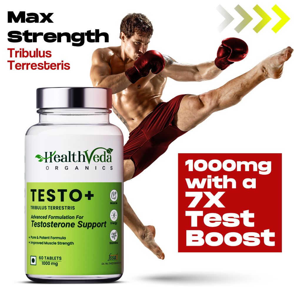 Health Veda Organics Plant Based Testo+ Veg Tablets | Grocsy