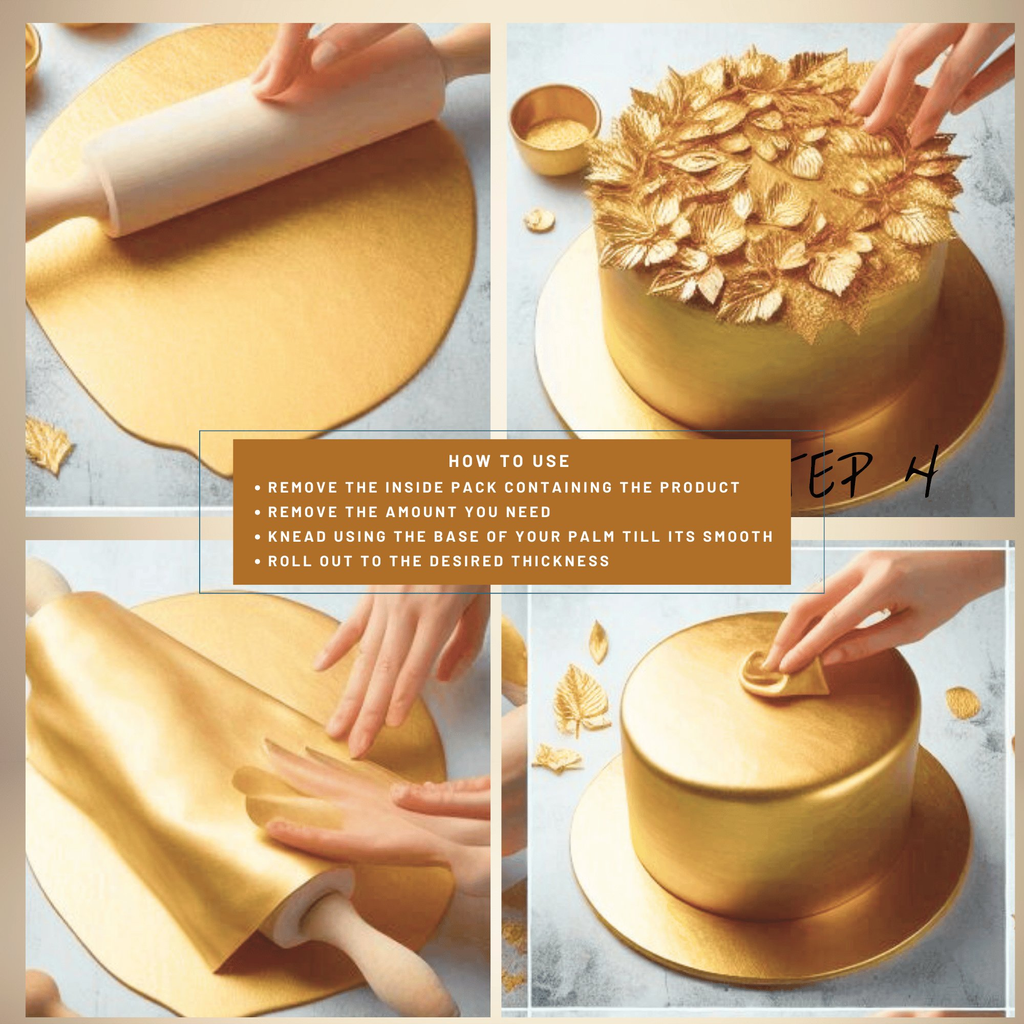 Confect Champagne Gold | Edible Sugar Paste | Grocsy