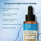 Velleja Hyaluronic Acid Hydrating & Glow Face Serum|48-Hour Moisture Lock|Plumping, Firming & Lightweight Serum for Extra Dry Skin | Grocsy
