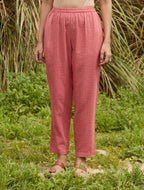 trueBrowns Coral Cotton Dobby Relaxed Co-ord Set | Grocsy