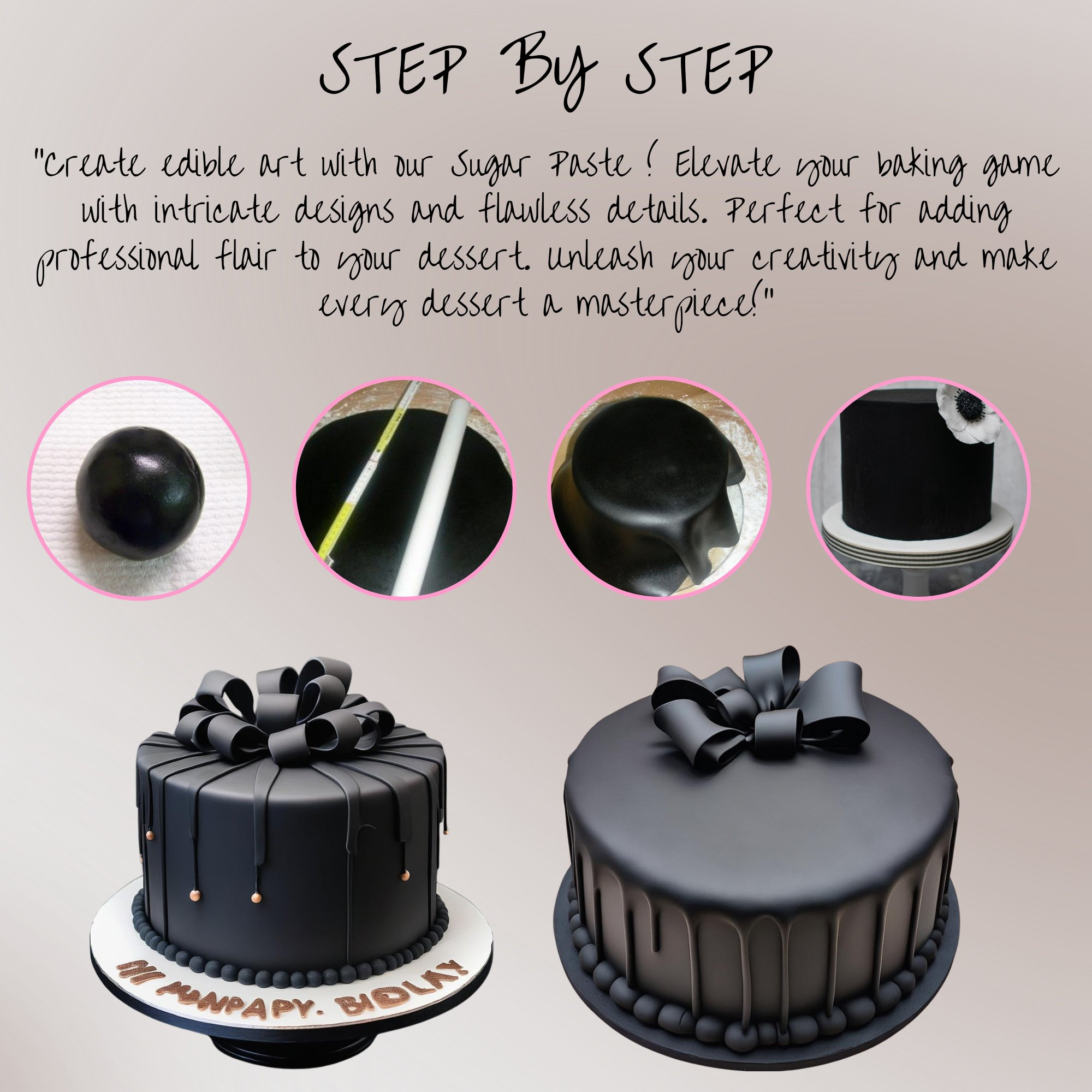 Confect Black Fondant | Edible Sugarpaste | Grocsy