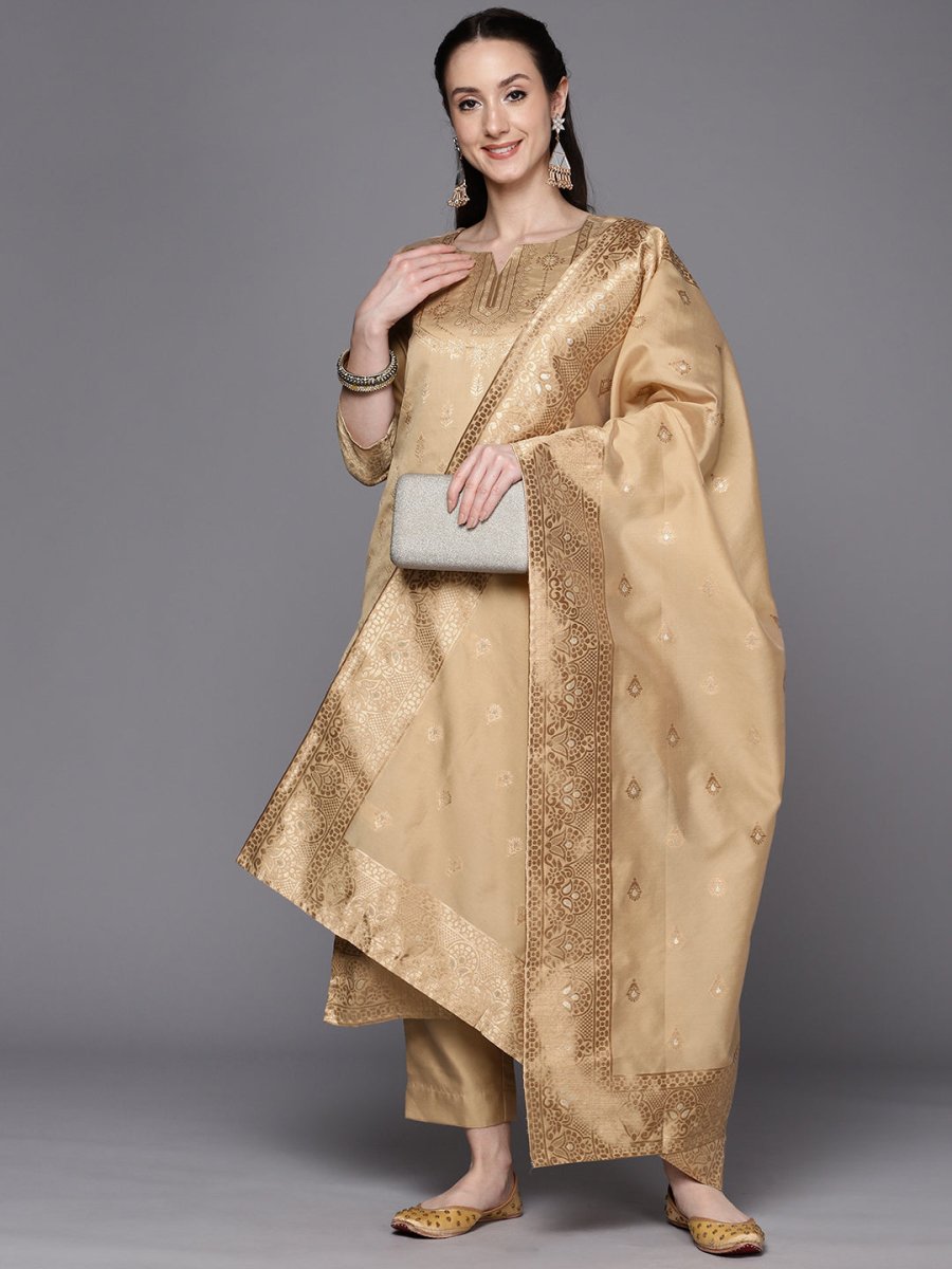 Ahalyaa Woven Design Ethnic Motifs Unstitched Dress Material | Grocsy