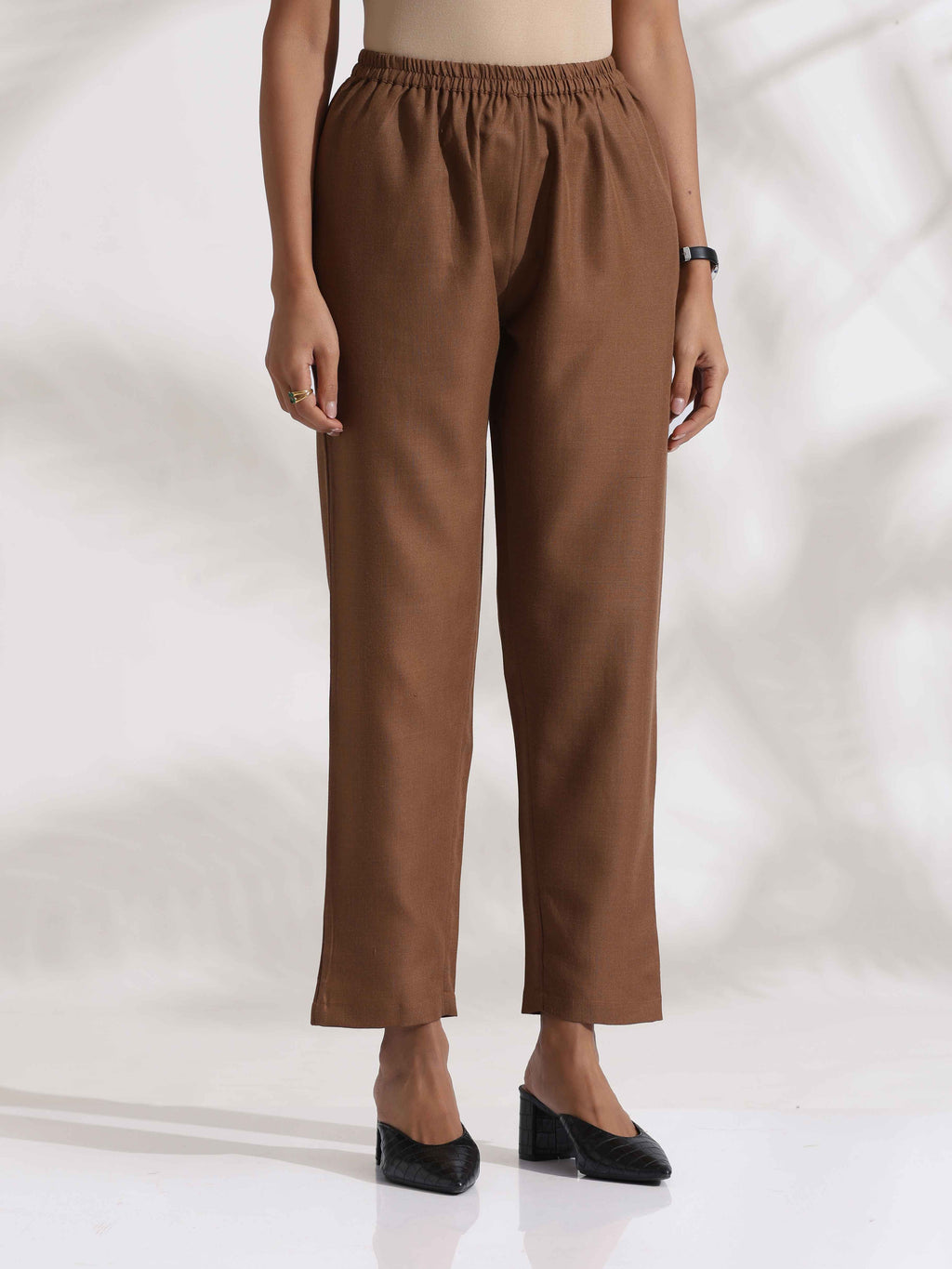 trueBrowns Maroon Slub Highslit Kurta Set | Grocsy