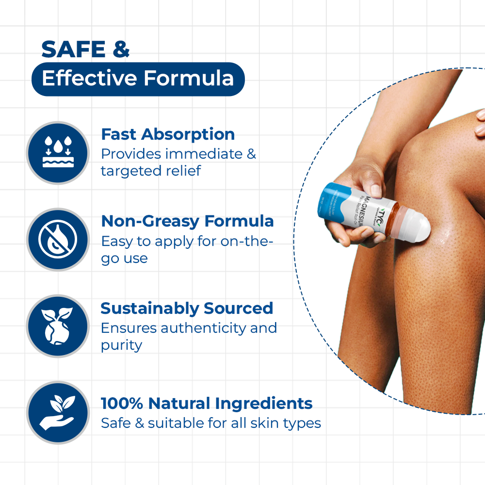 TYC Magnesium Pain Relief Roll On | Grocsy