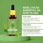 Nuerma Science Basil Essential Oil For Skin & Hair | Grocsy