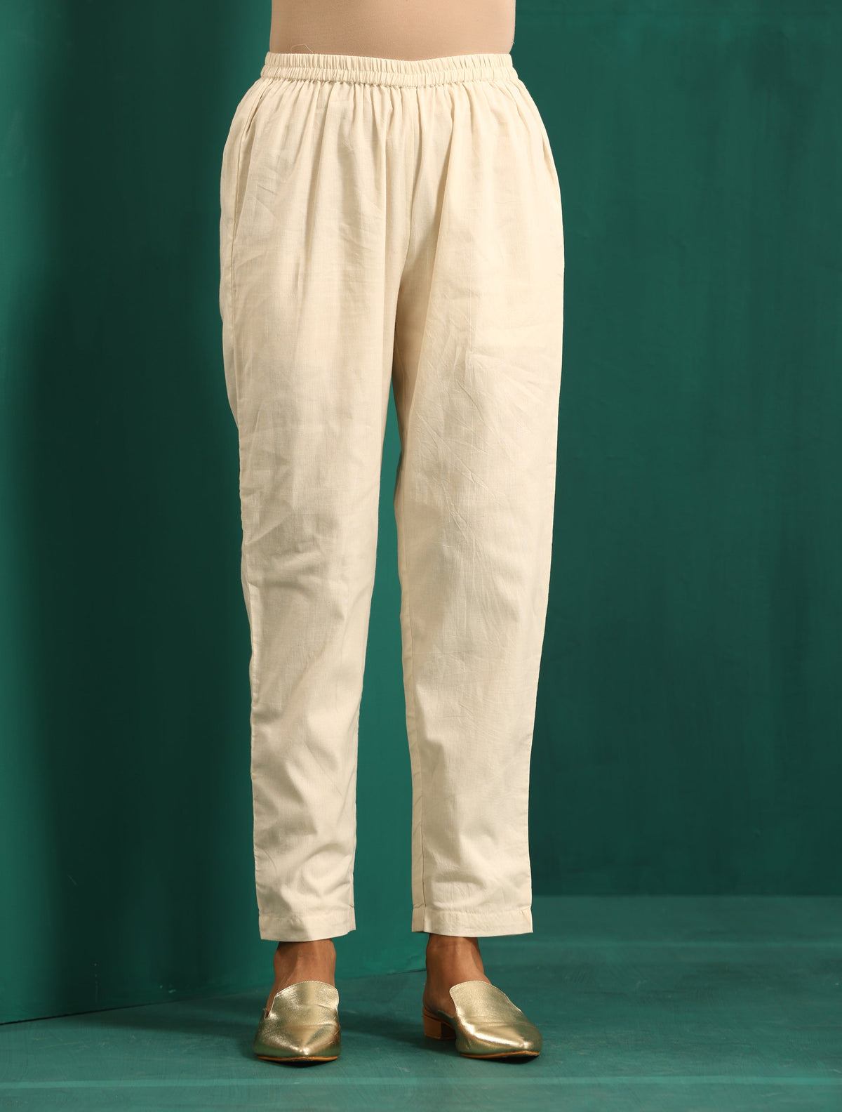 trueBrowns Ivory Rhombus Cotton Sleeveless Co-Ord Set | Grocsy