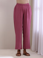 trueBrowns Onion Pink Dobby Sleeveless Short Co-Ord Set | Grocsy