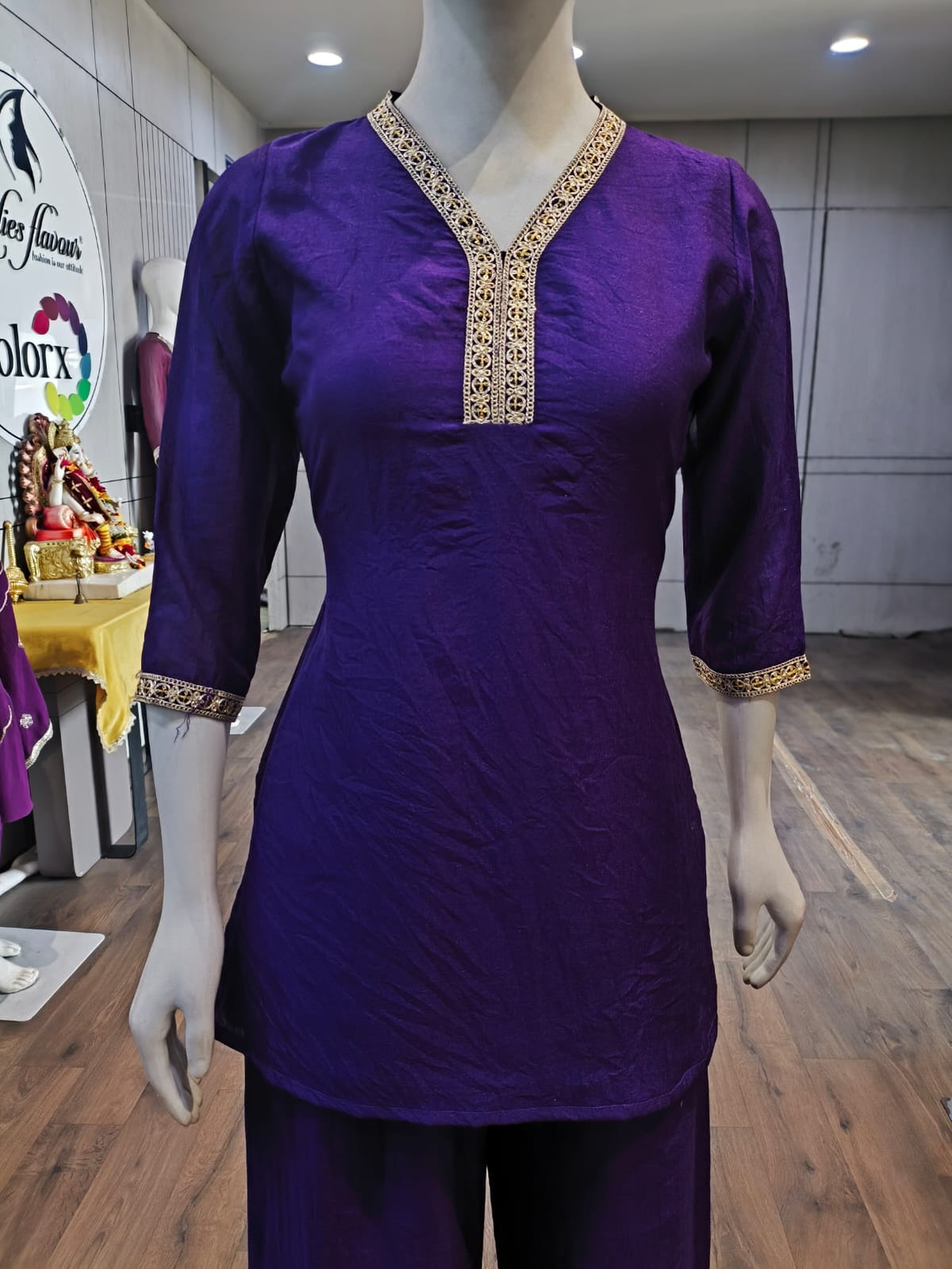 Anaita Purple Stylish Readymade Co-Ords Set | Grocsy
