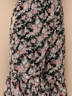 KSUT (House of Varanga) Black Printed Anarkali Kurta Paired With Sharara And Plain Tonal Dupatta | Grocsy