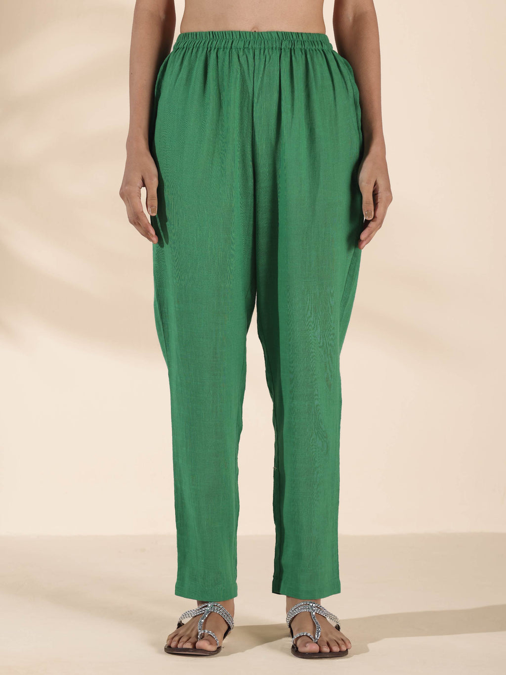 trueBrowns Green Cotton Relaxed Co-ord Set | Grocsy