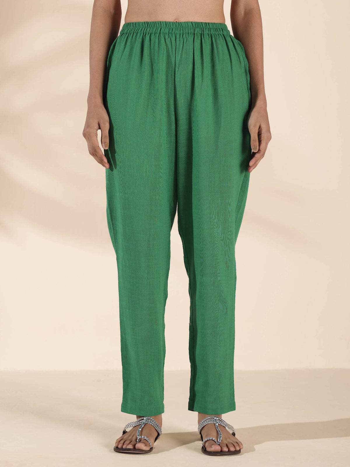 trueBrowns Green Cotton Relaxed Co-ord Set | Grocsy
