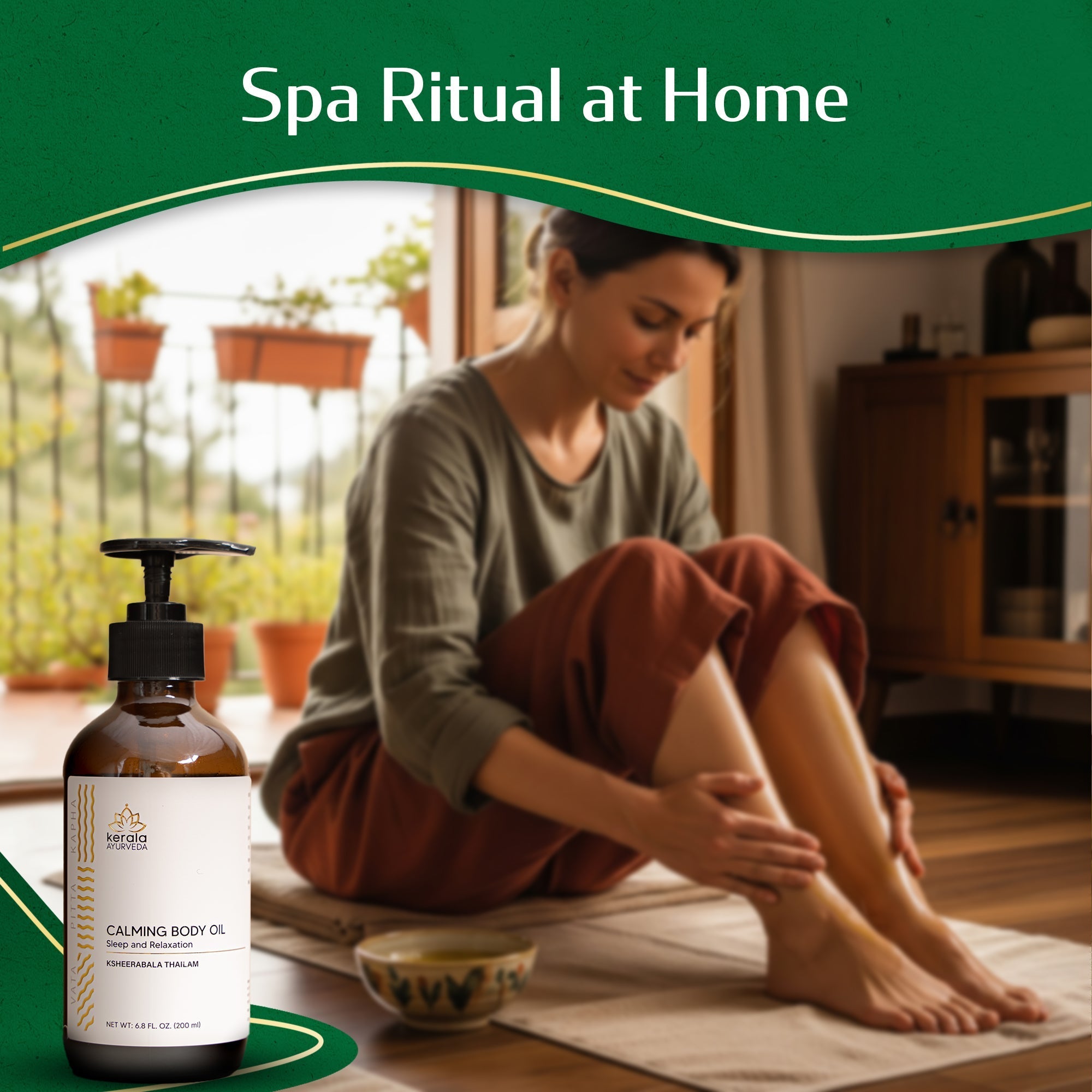 Kerala Ayurveda USA Calming Body Oil - Ksheerabala Thailam | Grocsy