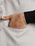 Even Apparels Men's Grey Waistcoat with Notched Lapel | Grocsy