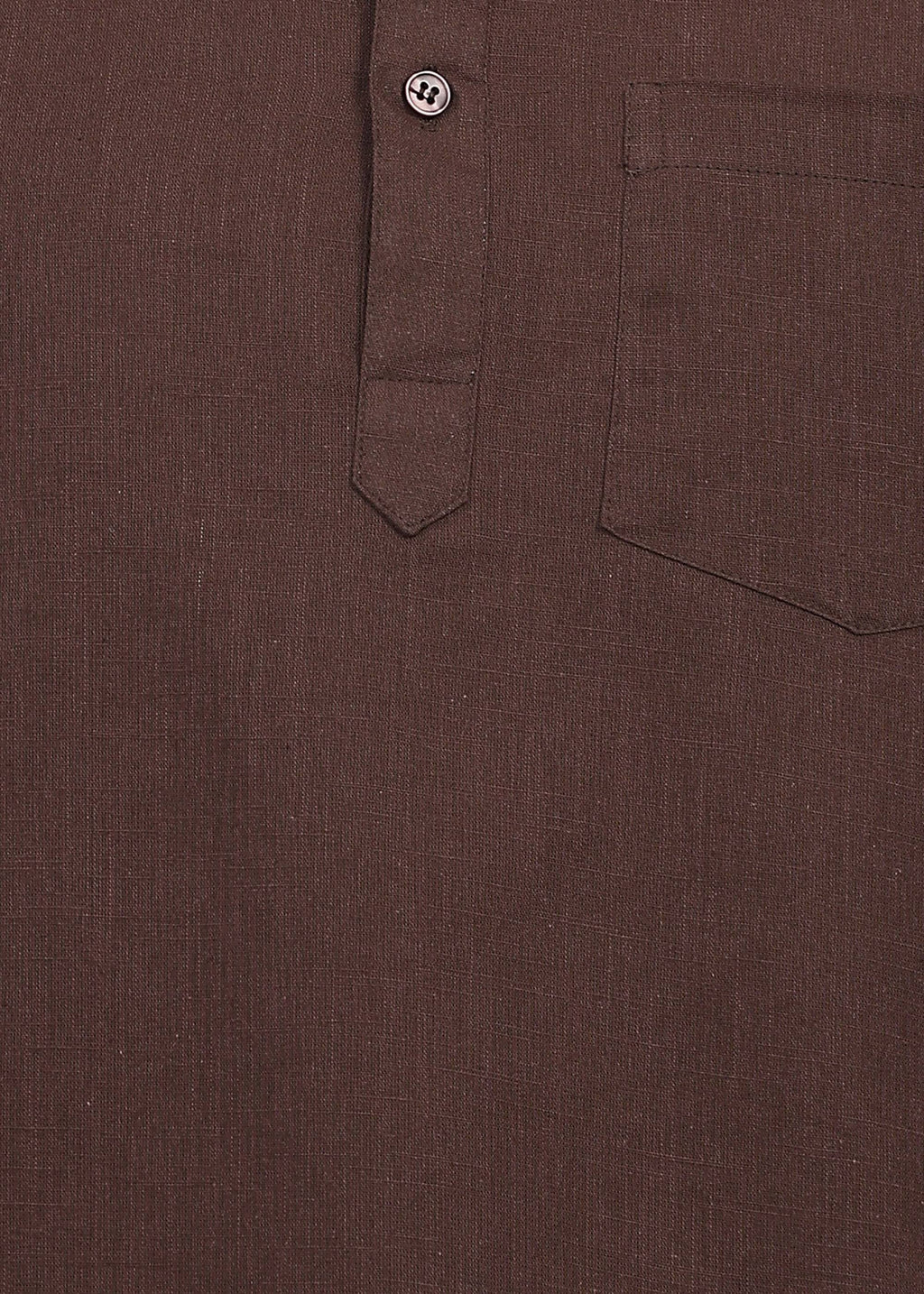 Fabmade Cocoa Drift Linen Short Kurta | Grocsy