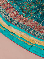 House of Panchhi Printed Embroidery Teal Georgette Sequin Lehenga Choli | Grocsy