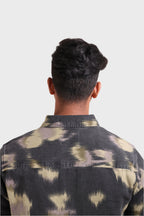 Xkind Light Green Printed Denim Shacket | Grocsy