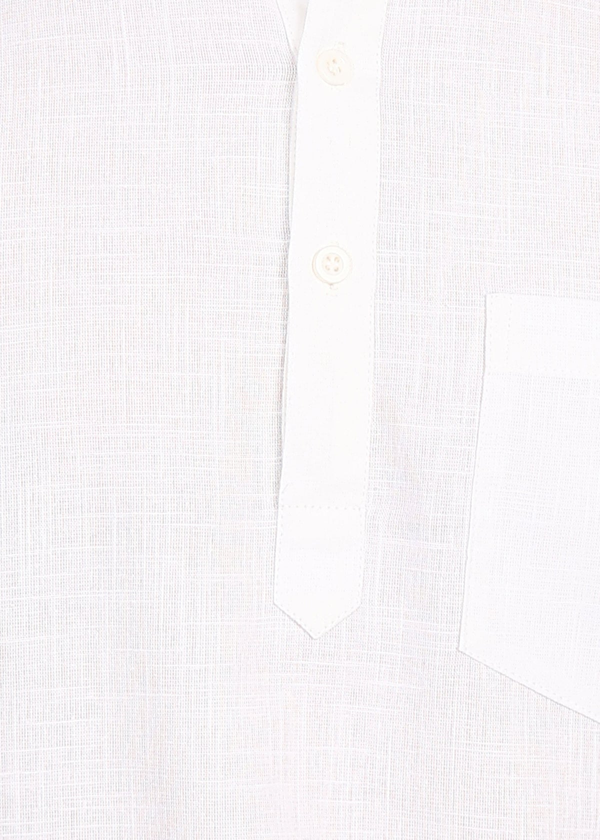 Fabmade Ivory Ease Linen Short Kurta Co-Ord Set | Grocsy