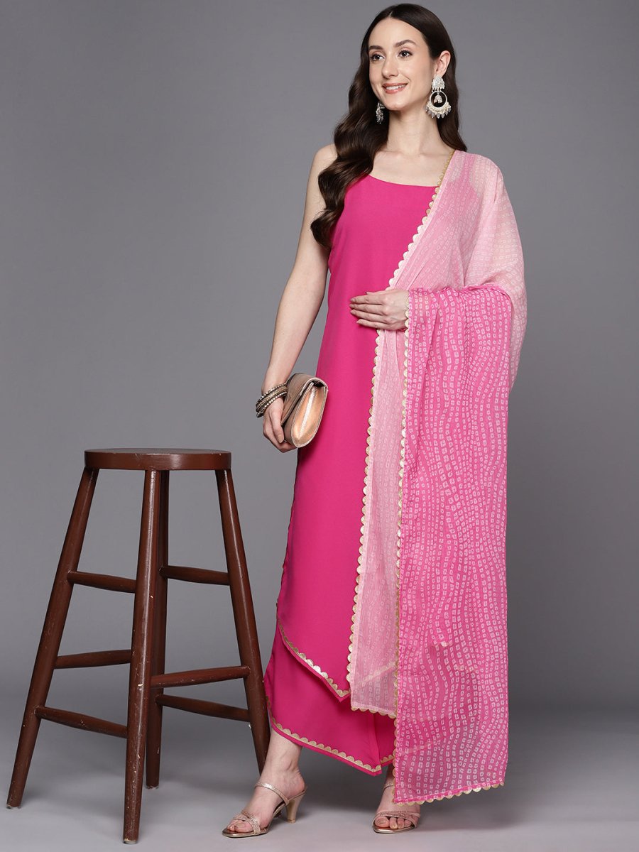 Ahalyaa Gotta Patti Kurta With Palazzos & Dupatta | Grocsy