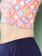 Ahalyaa Printed Ethnic Co-Ords with Shrug | Grocsy