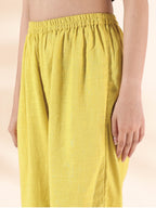 trueBrowns Lime Cotton Sleeveless Co-ord Set | Grocsy