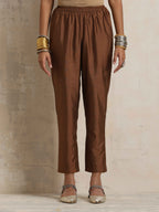trueBrowns Brown Silk Kurta Set | Grocsy