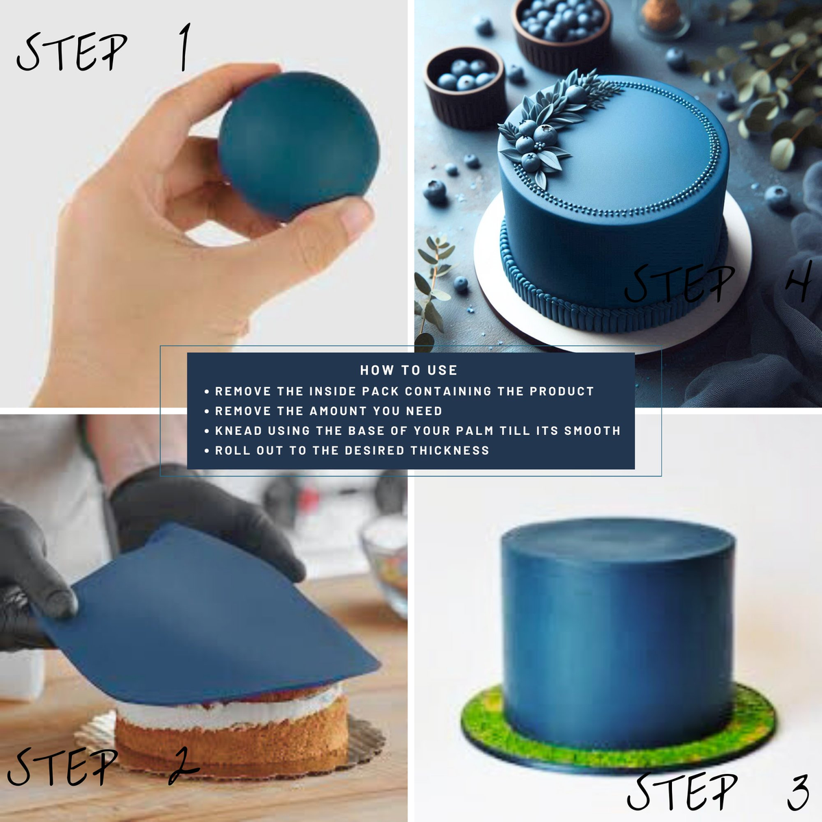 Confect Royal Blue Fondant | Edible Sugarpaste | Grocsy