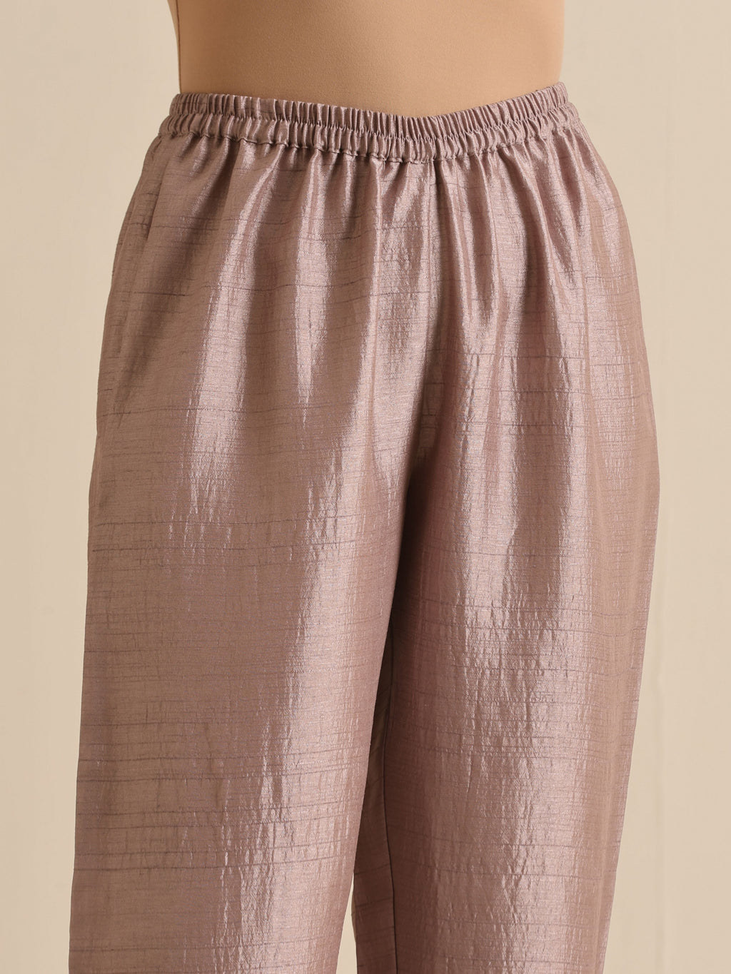 trueBrowns Grey Silk Texture Relaxed Co-Ord Set | Grocsy