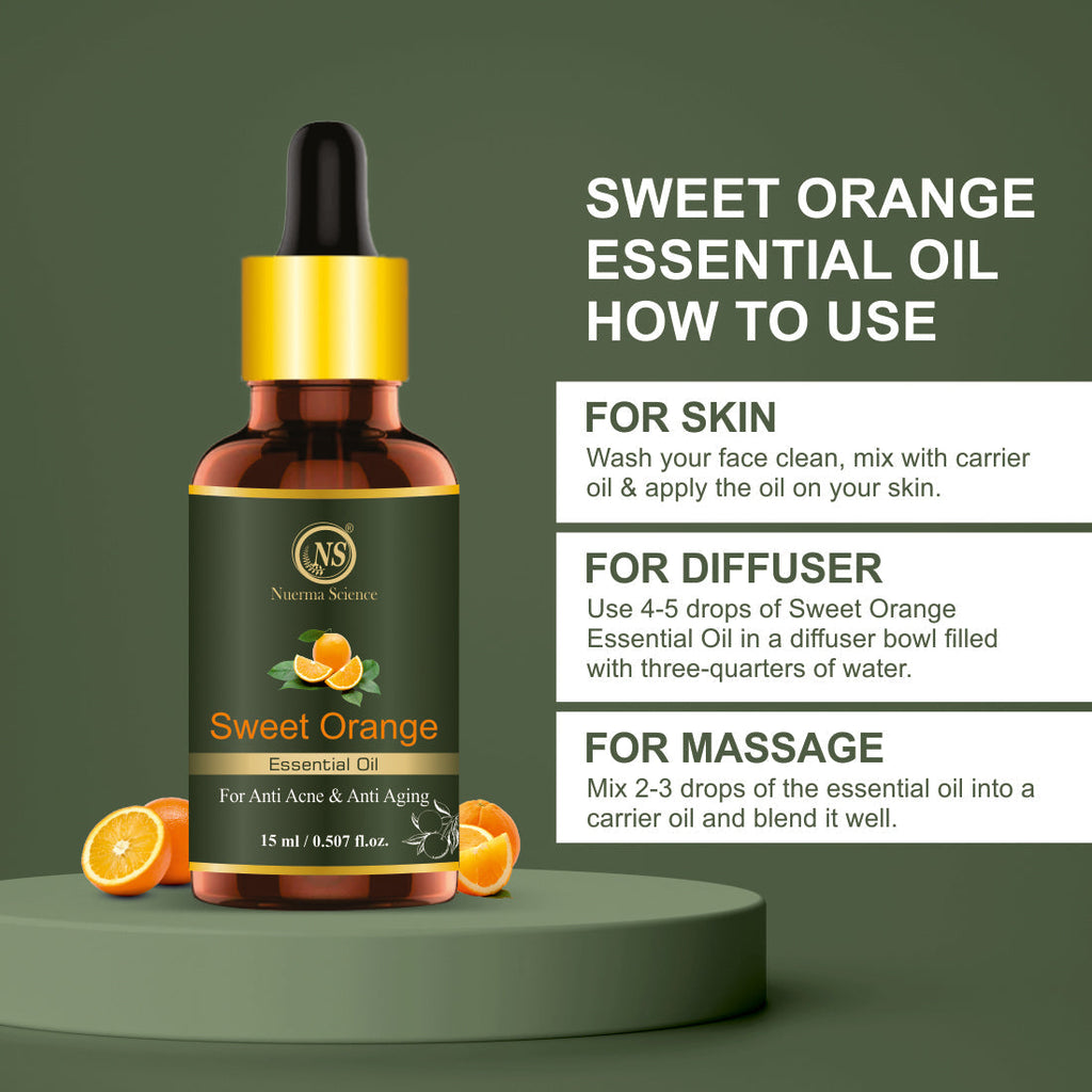 Nuerma Science Sweet Orange Essential Oil for Anti-Acne & Anti-Aging | Grocsy