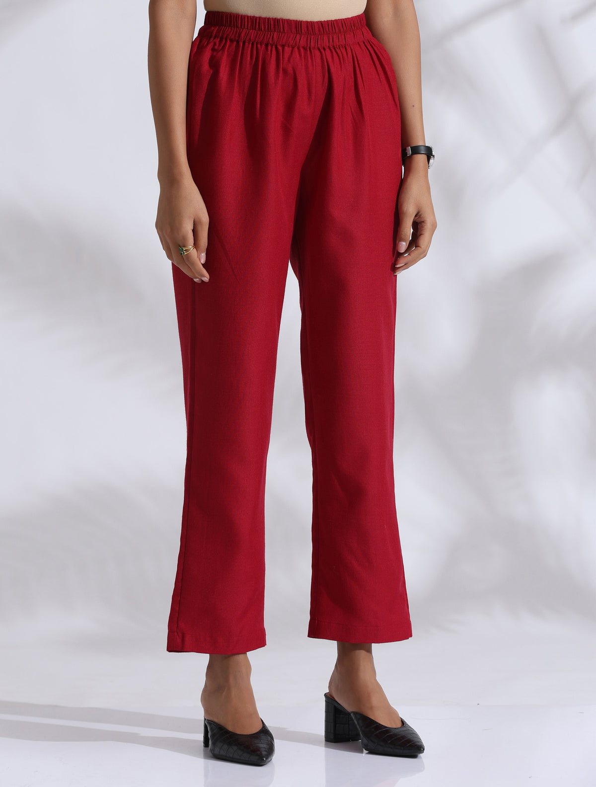 trueBrowns Maroon Slub Kurta Co-ord Set | Grocsy