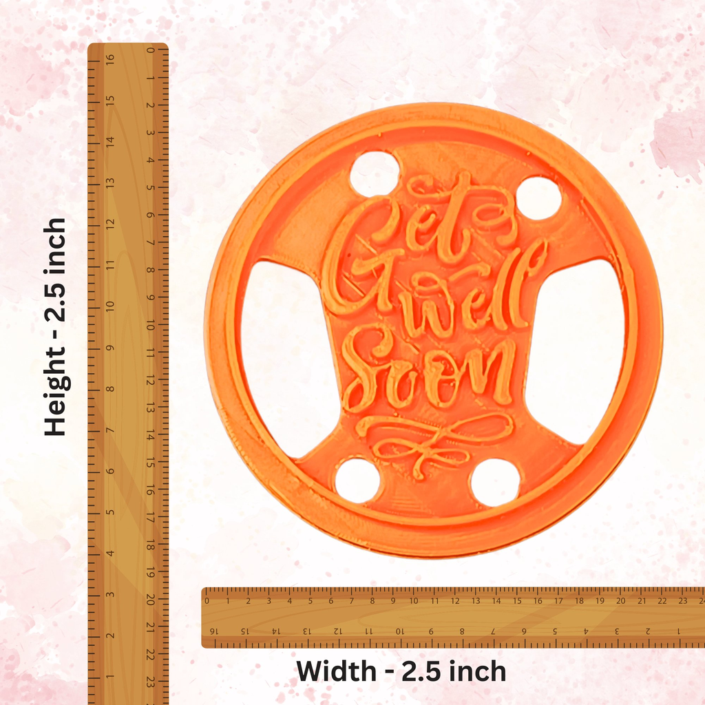 Confect Toppers Cutters | Congratulations Topper Cutter | Fondant Cutter | Celebration Topper Cutter | (Get Well Soon) | Grocsy