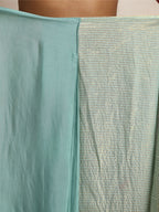 trueBrowns Blue Gold Lurex Ready To Wear Saree | Grocsy