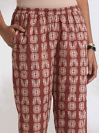 trueBrowns Green Cotton Print HighSlit Kurta Set | Grocsy