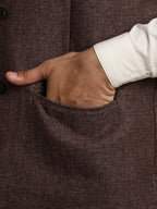 Even Apparels Men's Brown Mandarin Collar Waistcoat | Grocsy