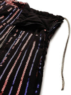 Tulsi Art Black Embellished Sequinned Semi-Stitched Myntra Lehenga & Unstitched Blouse With Dupatta | Grocsy