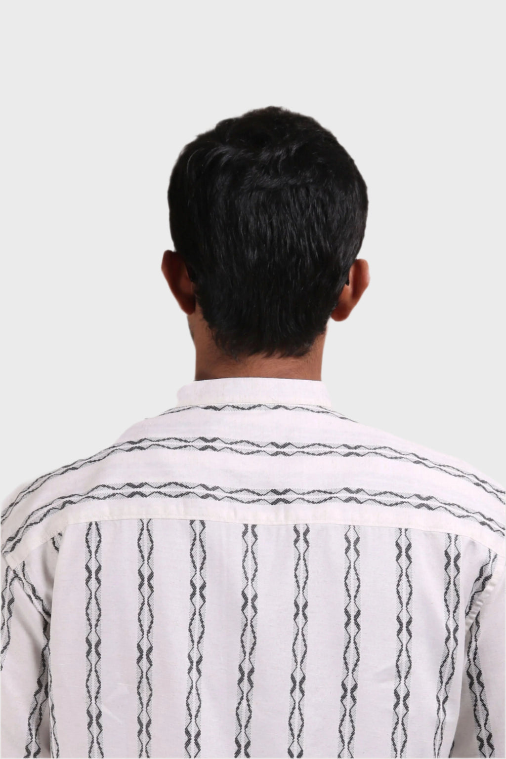 Xkind White Stripes Regular Fit Shirt | Grocsy
