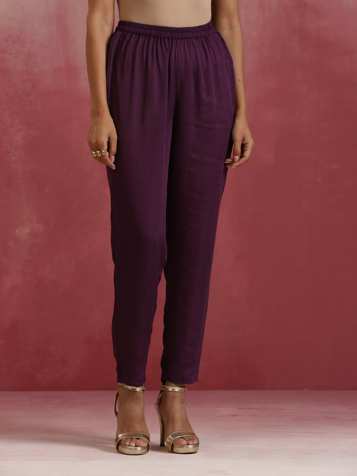 trueBrowns Pink Modal Boxpleat Kurta Set | Grocsy