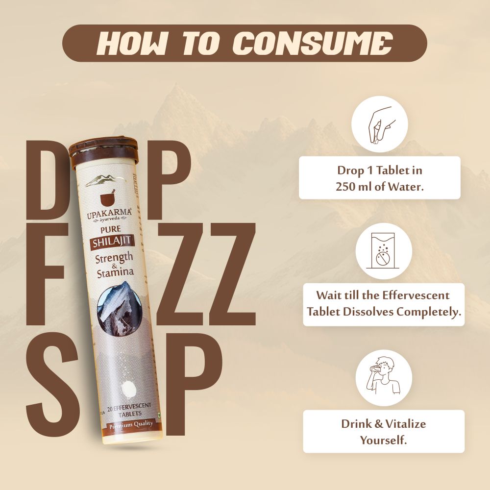 Upakarma Ayurveda Pure Sj Effervescent Tablets | Grocsy