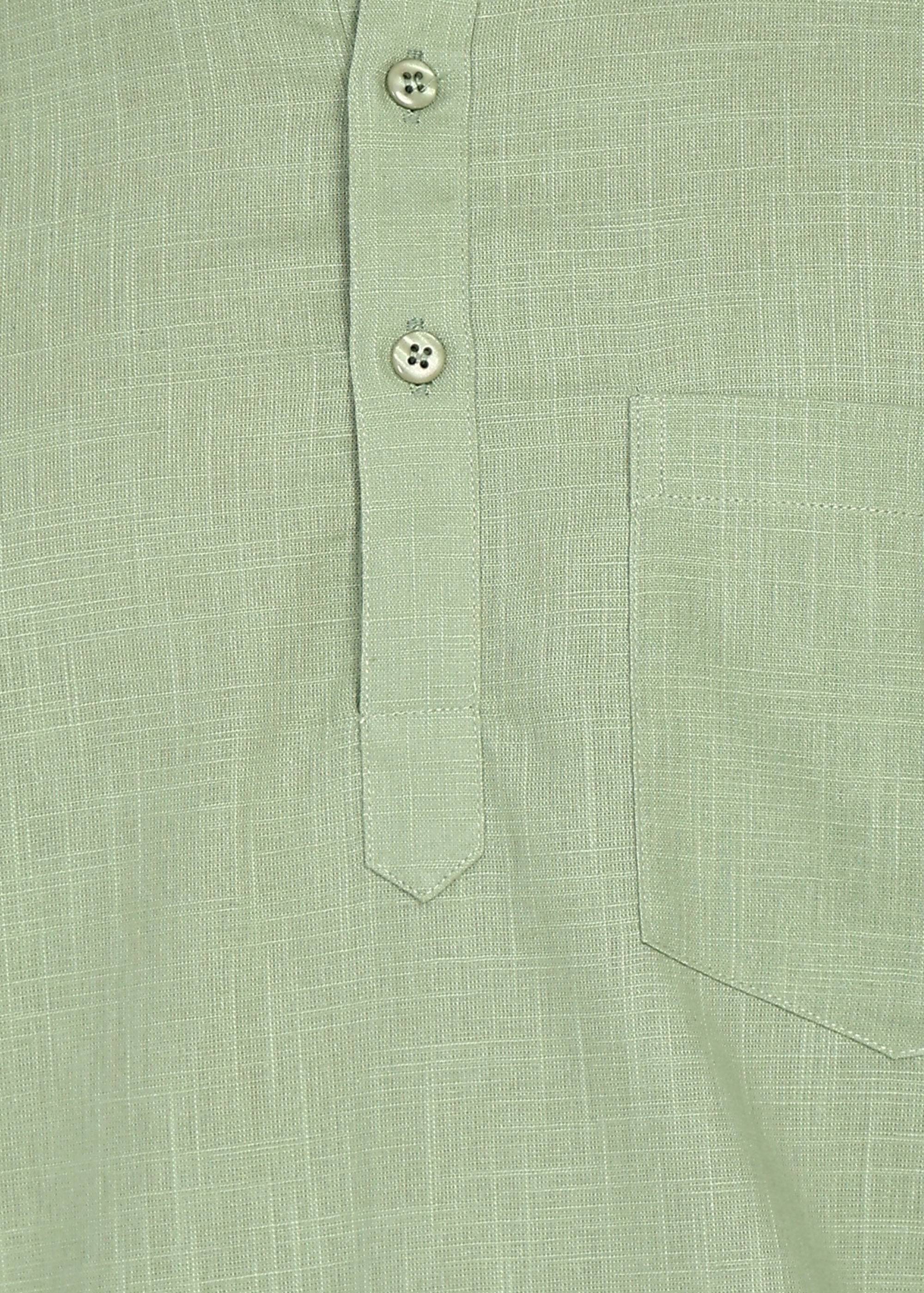 Fabmade Sage Linen Kurta | Grocsy