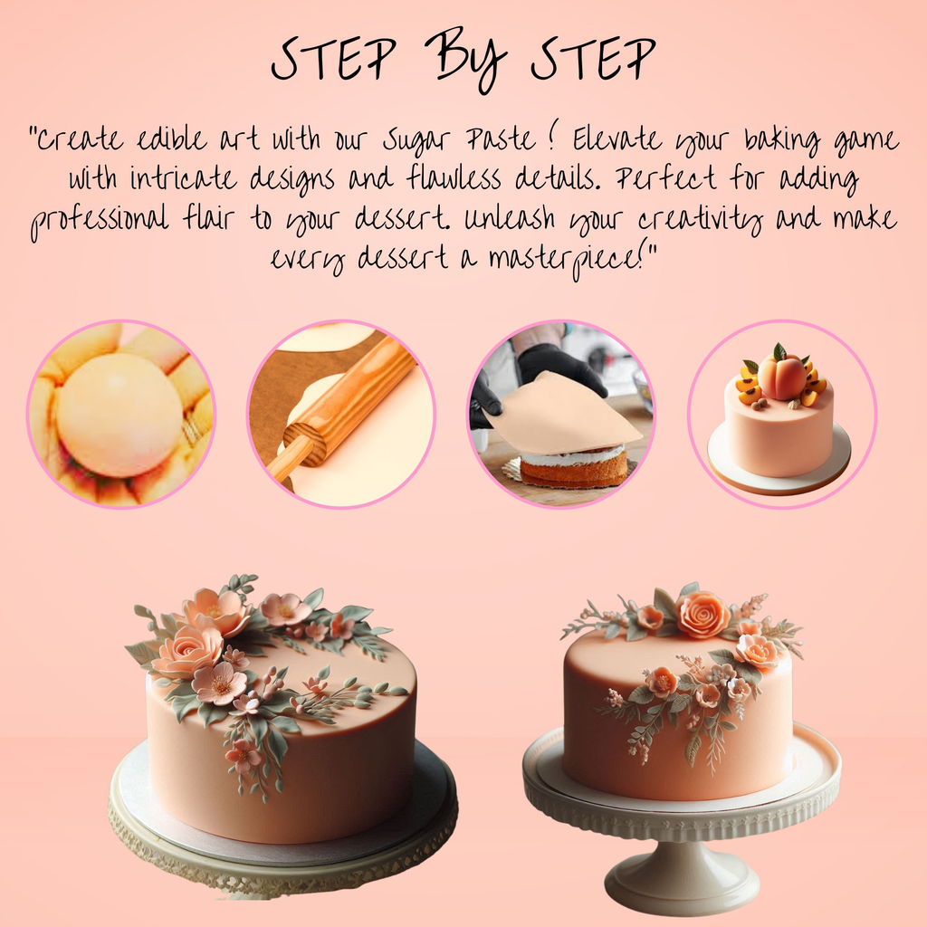 Confect Peach Fondant | Edible Sugarpaste | Grocsy