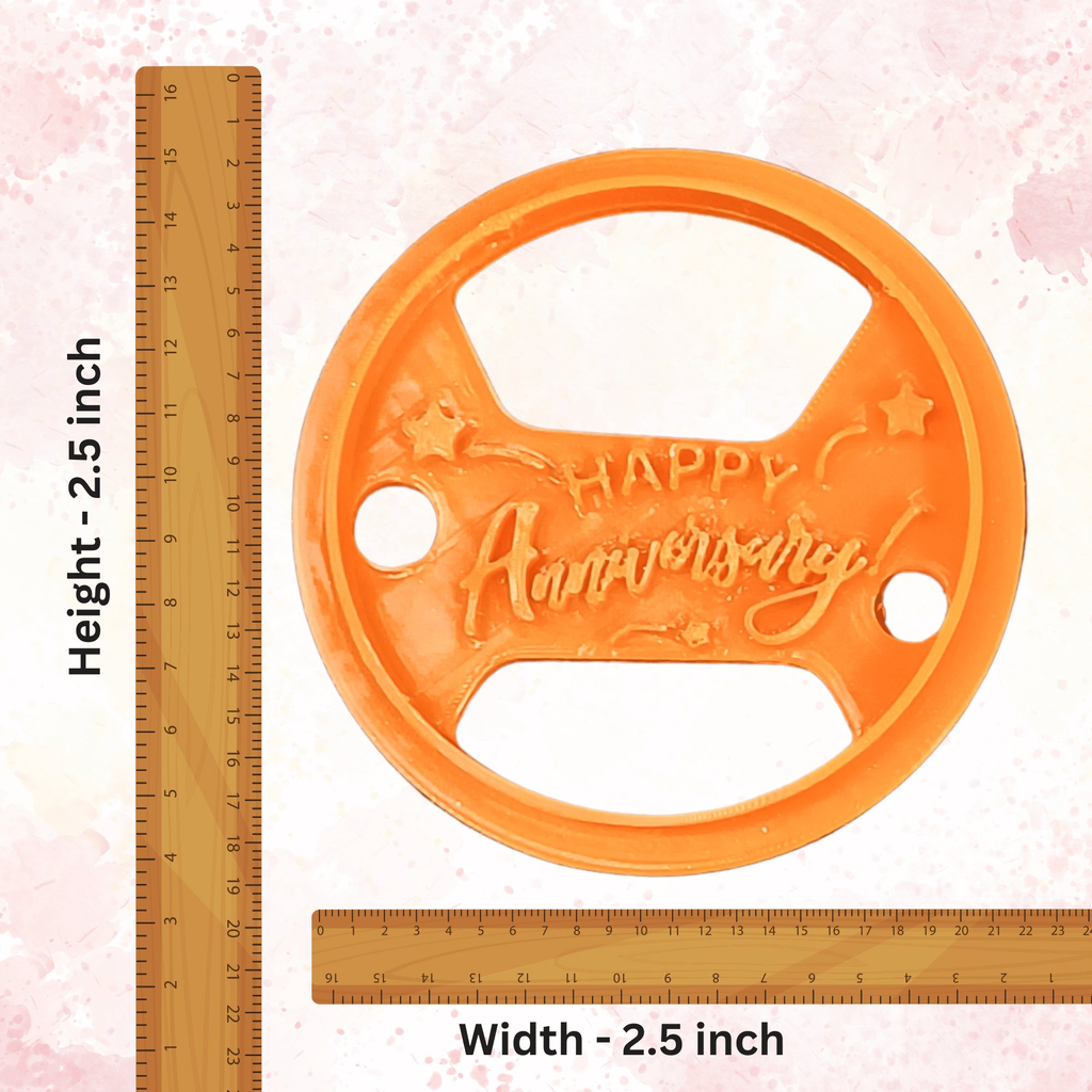 Confect Toppers Cutters | Congratulations Topper Cutter | Cake & Cupcake Decorating Supplies (Happy Anniversary) | Grocsy